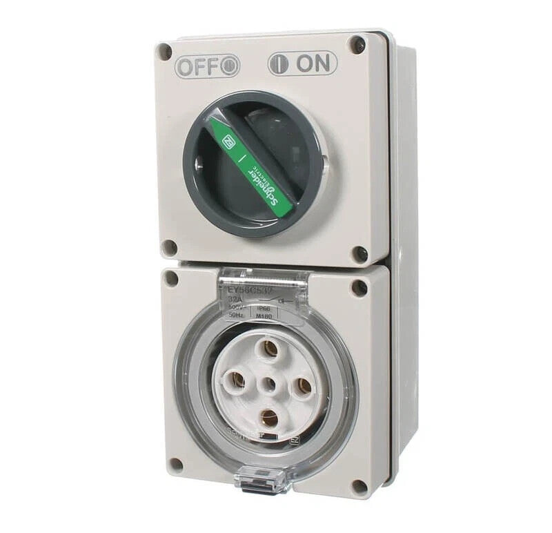 Clipsal by Schneider Electric 5 Pin 32Amp Switched Socket Outlet EY56C532
