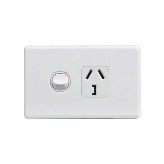 Tesla Single Power Point 32 Amp WHITE TESGP01/32