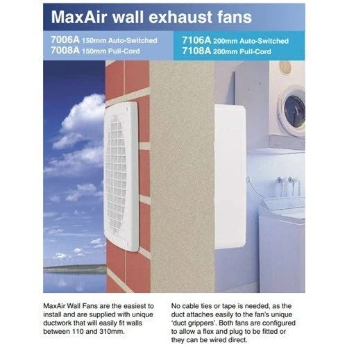 Clipsal 7106AN Airflow wall exhaust fan - image 3