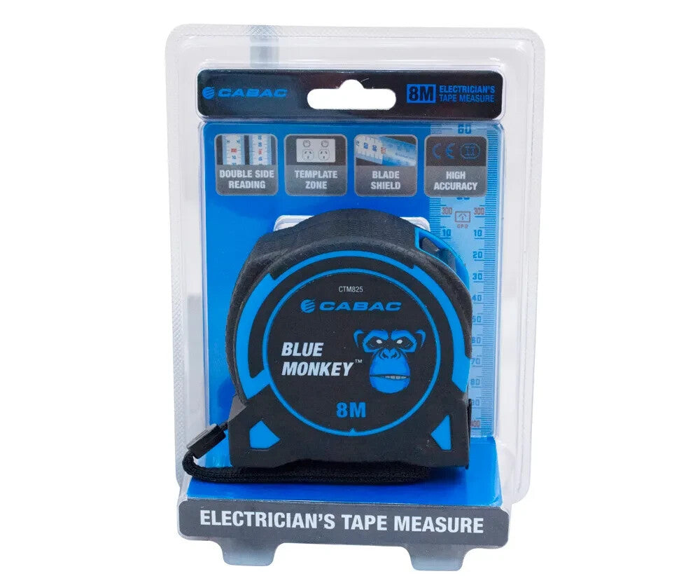 CABAC CTM825 - Blue Monkey Electrician's Tape Measure 8 Metres