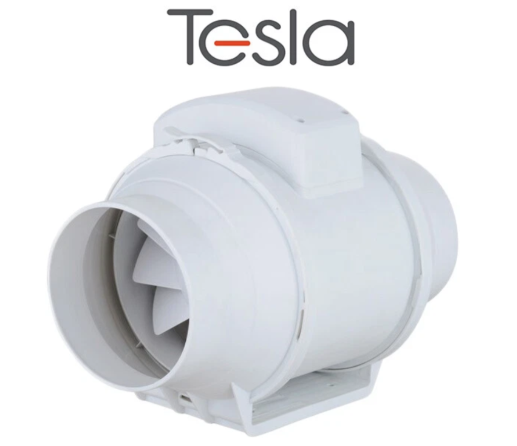 Tesla - 150MM Mix Flow Inline Duct Fan Only Tesla - GTS TESIF150