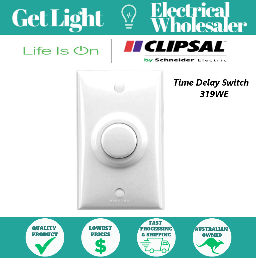 Clipsal by Schneider Electric Clipsal 319 | Pneumatic Time Delay Switch, 250V 1
