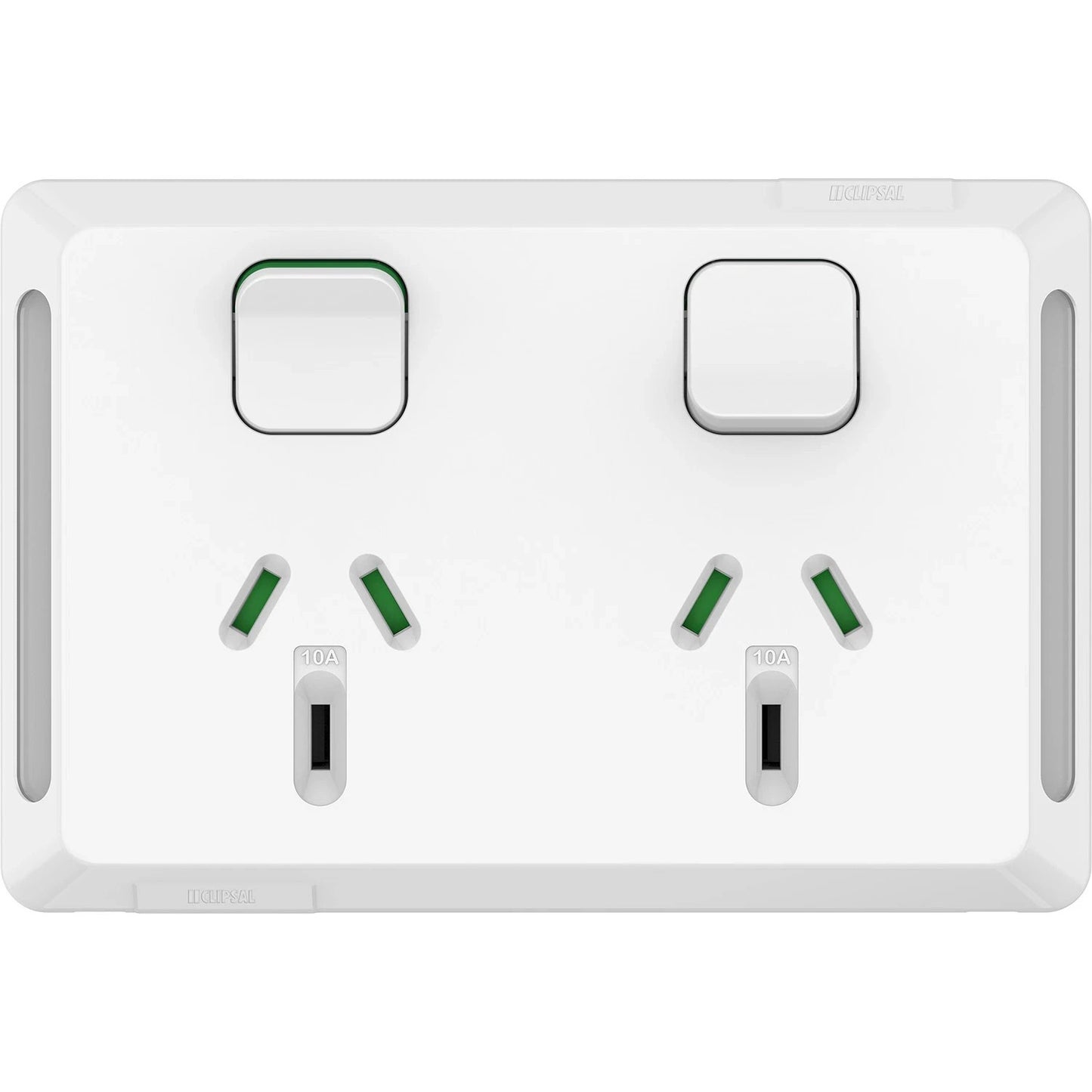 Clipsal Pro Double Powerpoint 10A White | P3025-XW