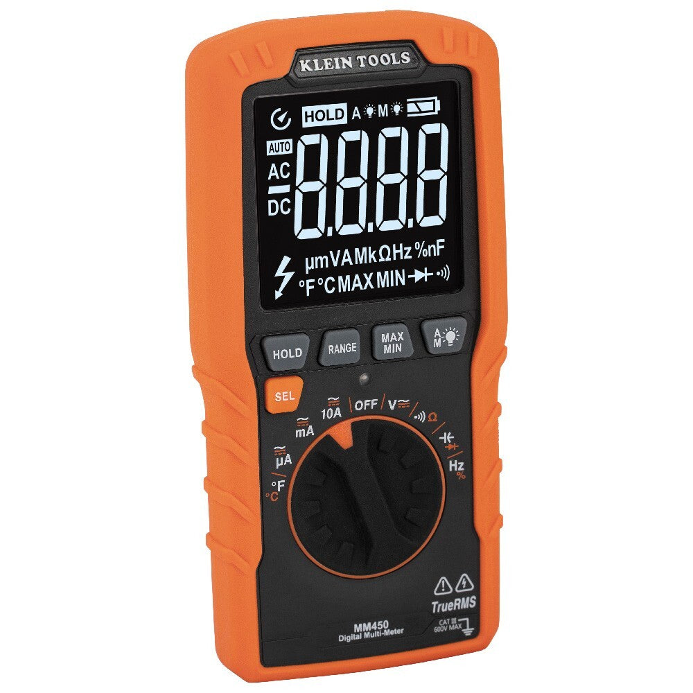 KLEIN Tools A-MM450 Slim Digital Multimeter TRMS Auto-Ranging 600V Temp