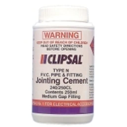 Clipsal 240/250CL PVC Medium Gap Filling Cement 250ml Clear