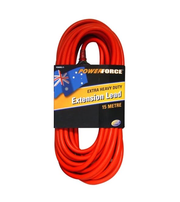 Powerforce 15M Extension Extra Heavy Duty Lead Cable, Red