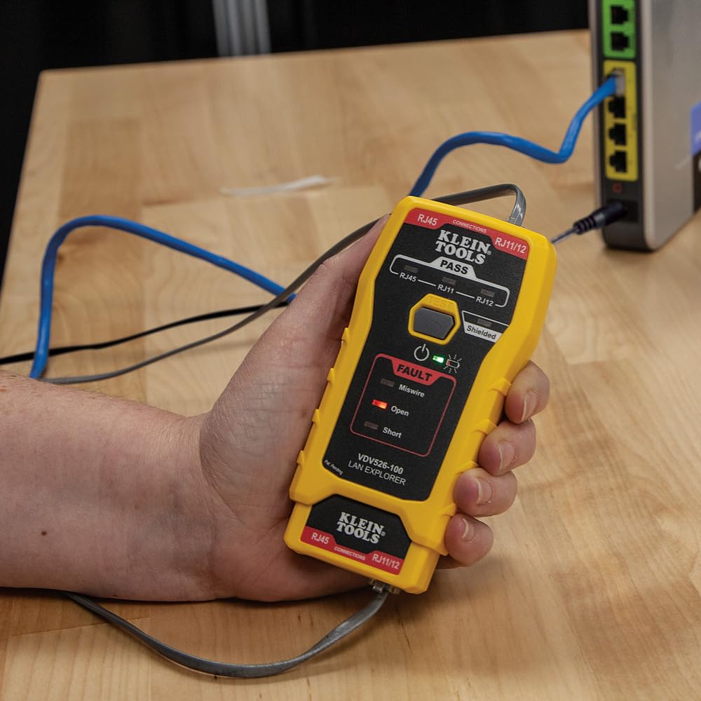 Klein Tools VDV526-100 Compact Cable Tester Starter Kit RJ11 RJ12 RJ45 with Remote