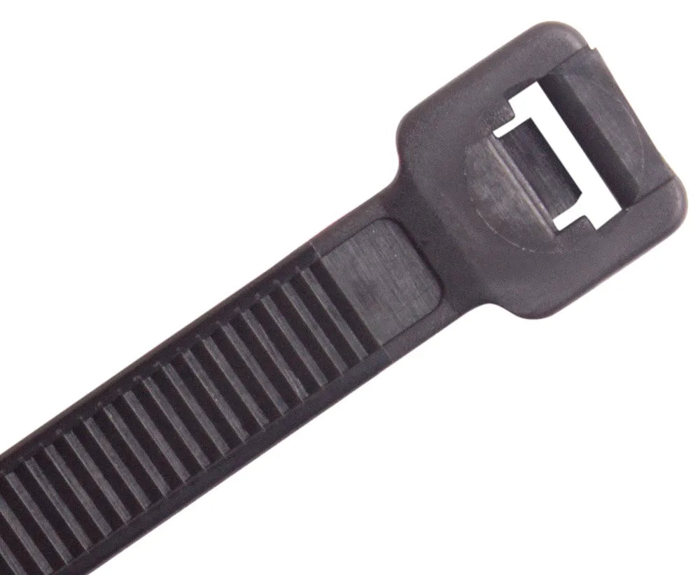 Cabac CT365BK cable ties 370mm x 7.6mm, black, UV resistant, 100 pack