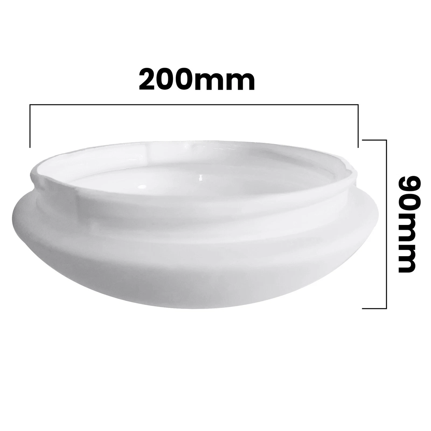 Mercator FG252134 Replacement Glass Light Cover for Grange & Caprice Ceiling Fans (B22)
