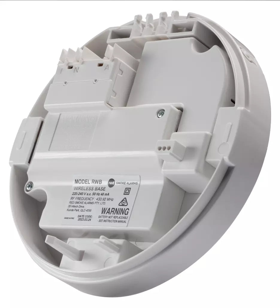 Red Smoke Alarms - RWB2 Wireless Base for R240 & R240RC - 10 year Battery