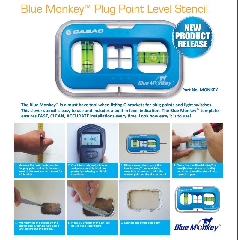 CABAC BLUE MONKEY - PLUG POINT LEVEL STENCIL