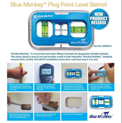 CABAC BLUE MONKEY - PLUG POINT LEVEL STENCIL