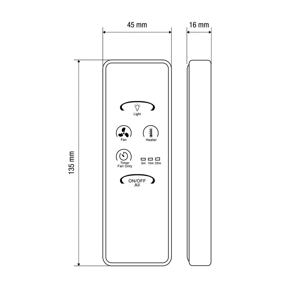 Martec  Martec MBHRKIT - Bathroom Heater Remote Control Kit - MACMBHRKIT