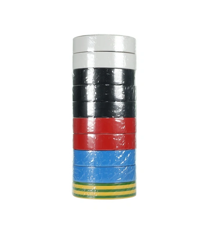 10 Rolls - PVC Electrical Insulation Tape Rainbow Pack