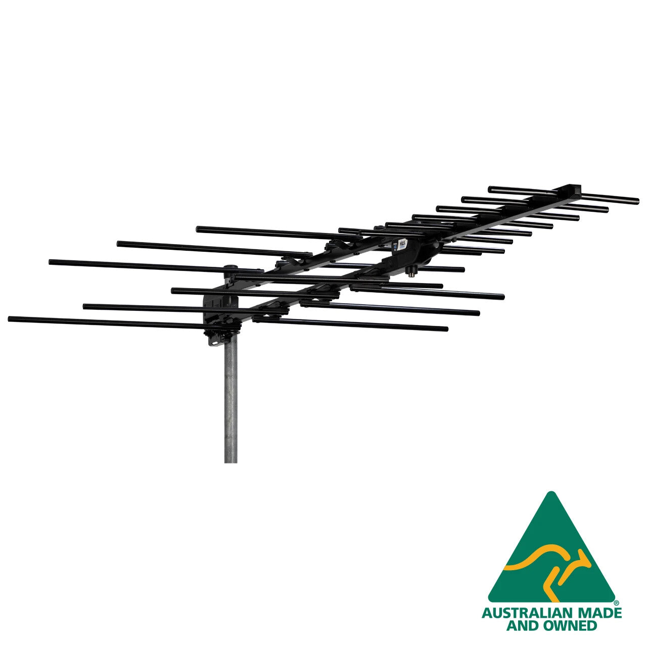 HILLS 01TBUV7F-4G  Tru-Band Metro Folding 7 Element UHF/VHF Antenna 4G Black