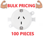 100x BULK Surface Sockets Plug Base Electrical Outlet Fan Base for LED Downlight