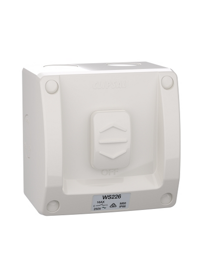 Clipsal Weather Protected Power Point Outlet Sockets + Switches  - Grey