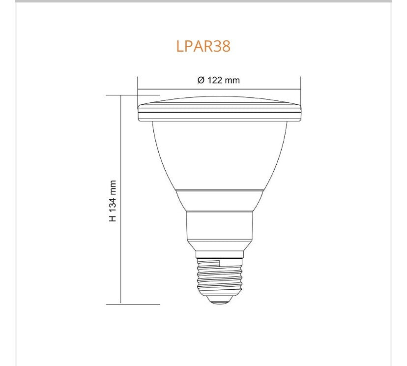 SAL LPAR38TC 12W/E27 TRICOLOR SELECT PAR IP65 LED LAMP QTY10