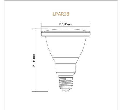 SAL LPAR38TC 12W/E27 TRICOLOR SELECT PAR IP65 LED LAMP QTY10