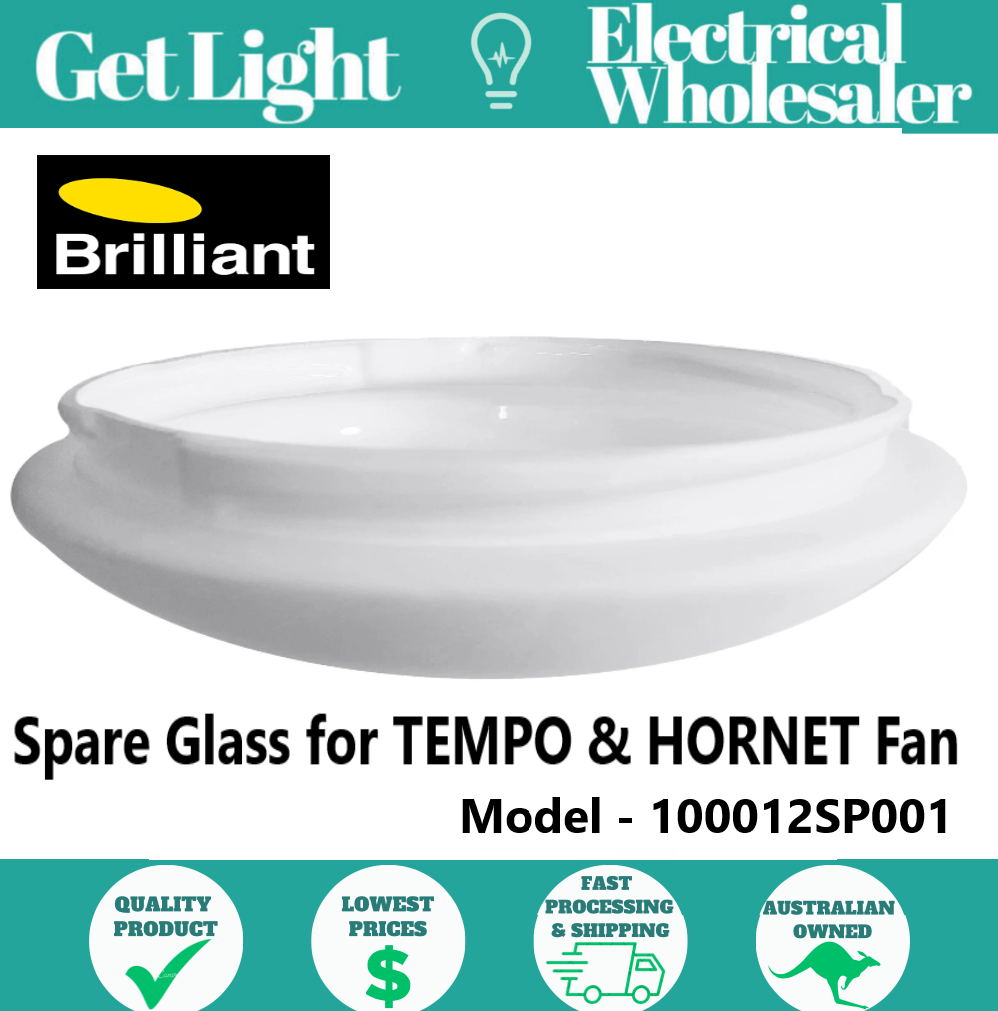 Brilliant Hornet & Tempo Ceiling Fan Replacement Glass Cover - 100012SP001