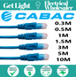 Cabac cAT 6 Patch Leads - 4 Pair PVC Unshielded RJ45 - RJ45 Cat6 Blue Patch Lead