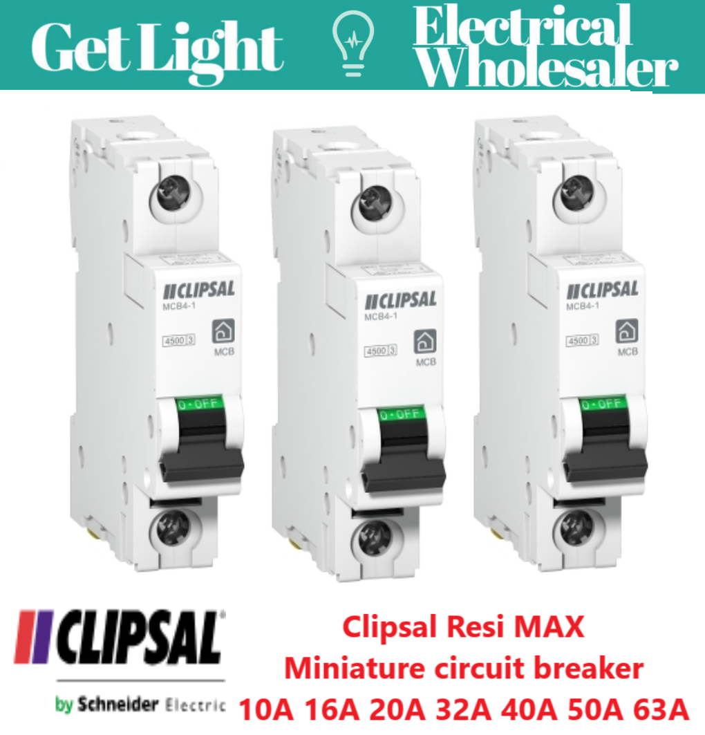Clipsal Resi Max Miniature circuit breaker MCB4-110/116/120/132/140/150/163 Amp