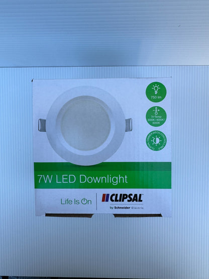 x 40 NEW Clipsal 7W Tri-Colour Dimmable LED Downlight Kit 90mm | CLITPDL1C3
