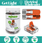 Wago 221-412 | 4mm² 2-Way Compact Splicing Connectors | Jar of 100