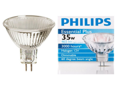 PHILIPS 13112M - 35W 12V MR16 Gu5.3 Halogen Globe  Wide Beam 60D -