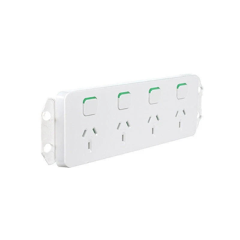 Clipsal by Schneider Electric  Clipsal Iconic 3015-4VW - Quad Power Point 10amp
