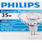 PHILIPS 12V 35W MR16 Gu5.3 Halogen Light Lamp Globes Bulbs Wide Beam 60D