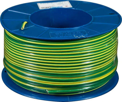 4.0mm Building Wire Stranded Electrical Cable Green/Yellow Earth 100m CBL4BWET