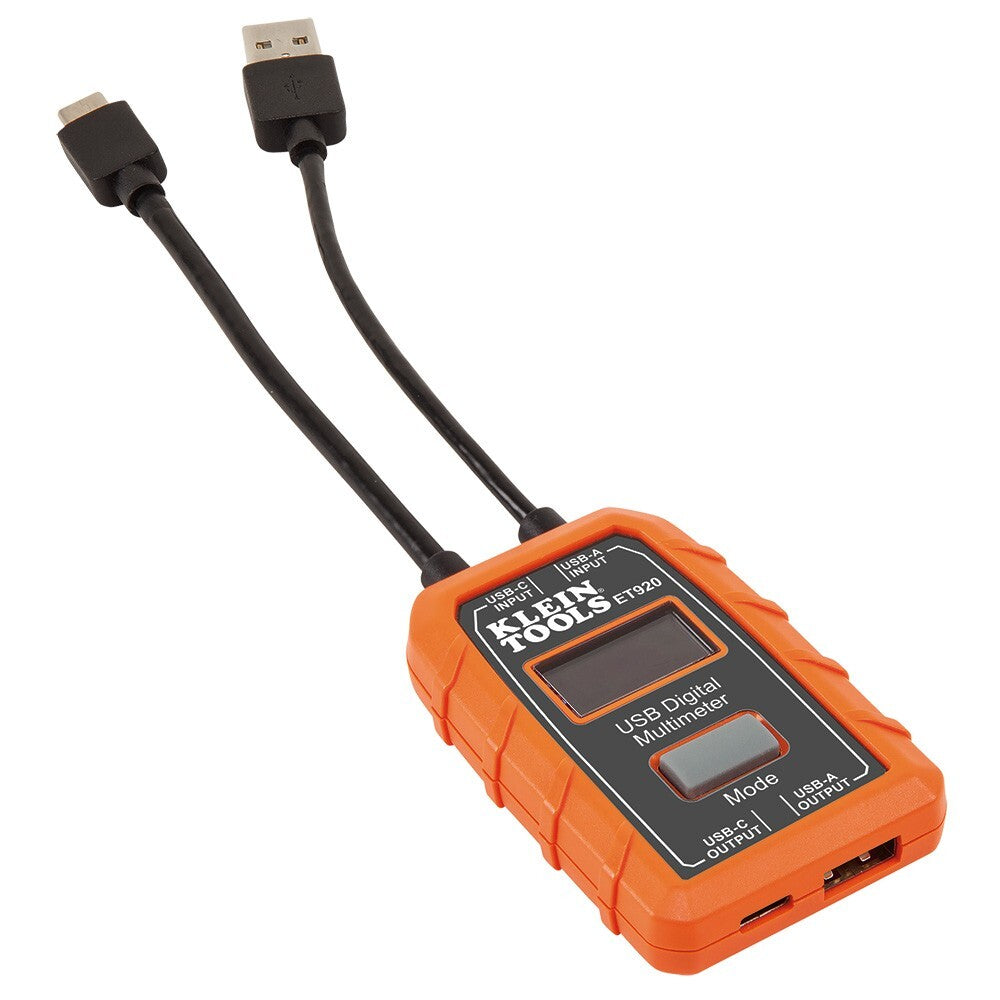 KLEIN TOOLS ET920 USB-A USB-C Digital Voltage Current Power Meter