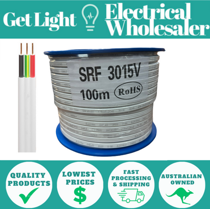 Electra Cable 1.5mm Twin and Earth - SRF3015V - Electrical TPS 100m Roll