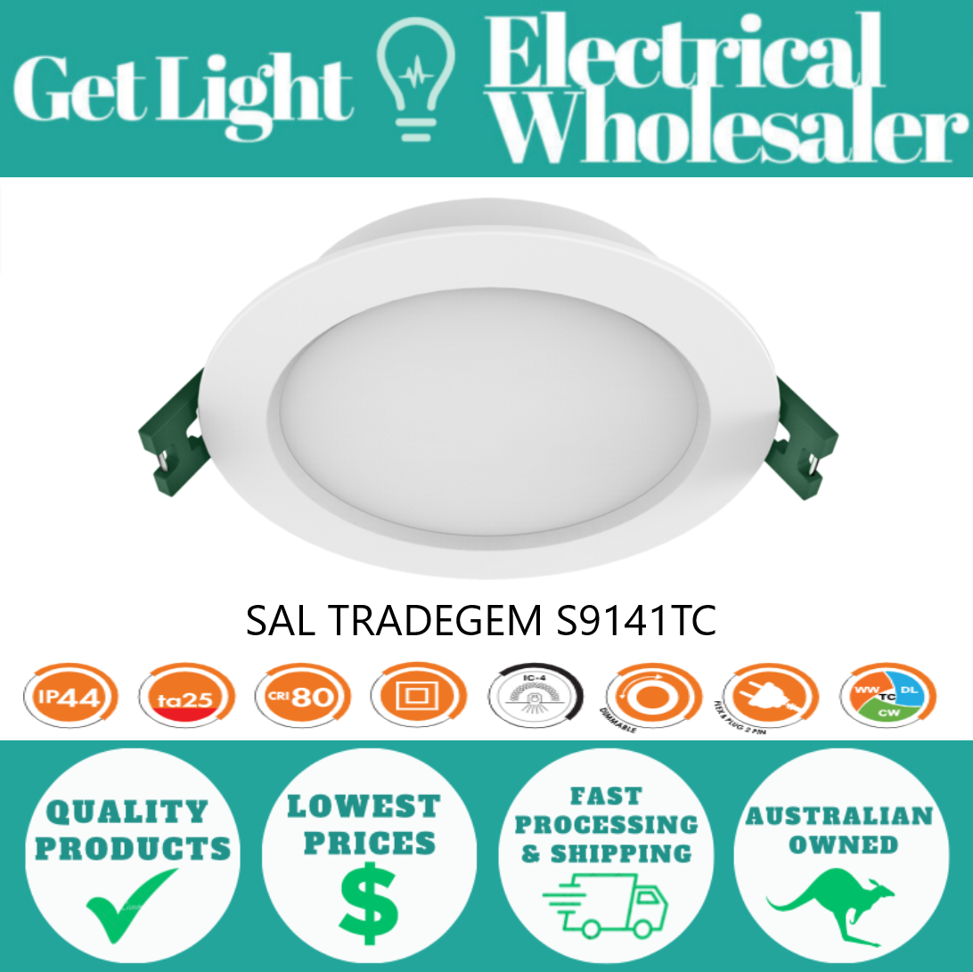 SAL  S9141TC2/WH Tradegem II 9W Dimmable LED Tri Colour Downlight Kit