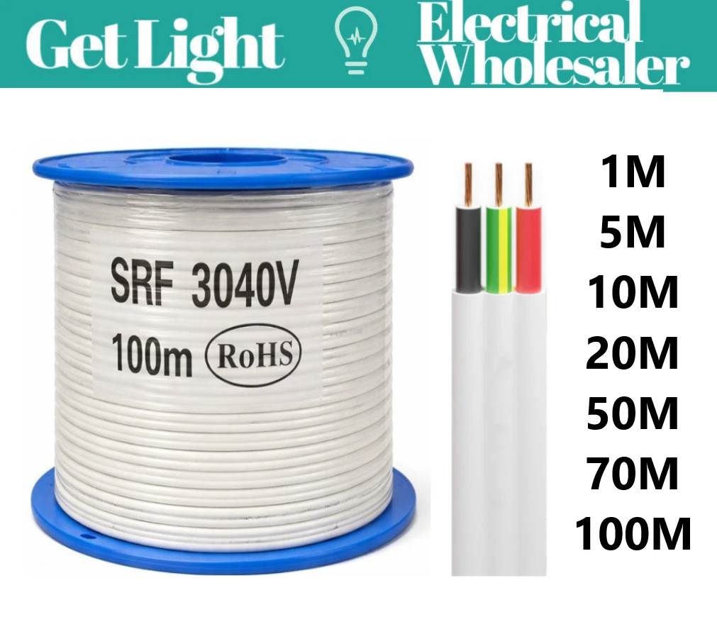 ELECTRA 4mm Twin & Earth 3 Core Electrical Cable Wire TPS CUT TO SIZE
