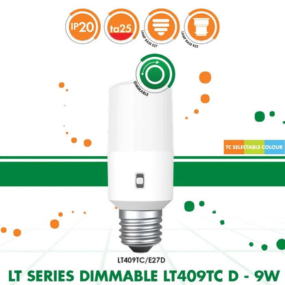 SAL  SAL LT409TC-E27D - 9W Dimmable ES LED Lamp | Tri Colour 3K/4K/6K