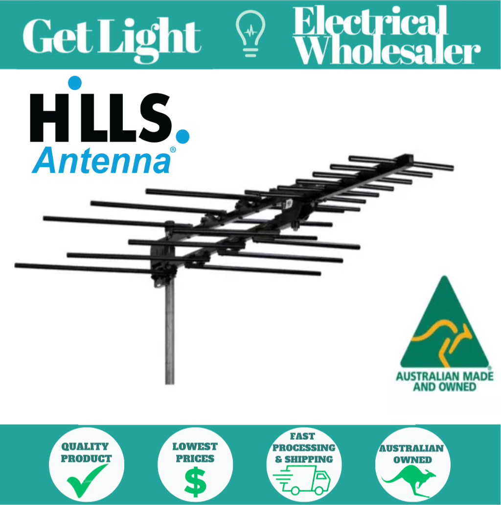 HILLS 01TBUV7F-4G  Tru-Band Metro Folding 7 Element UHF/VHF Antenna 4G Black