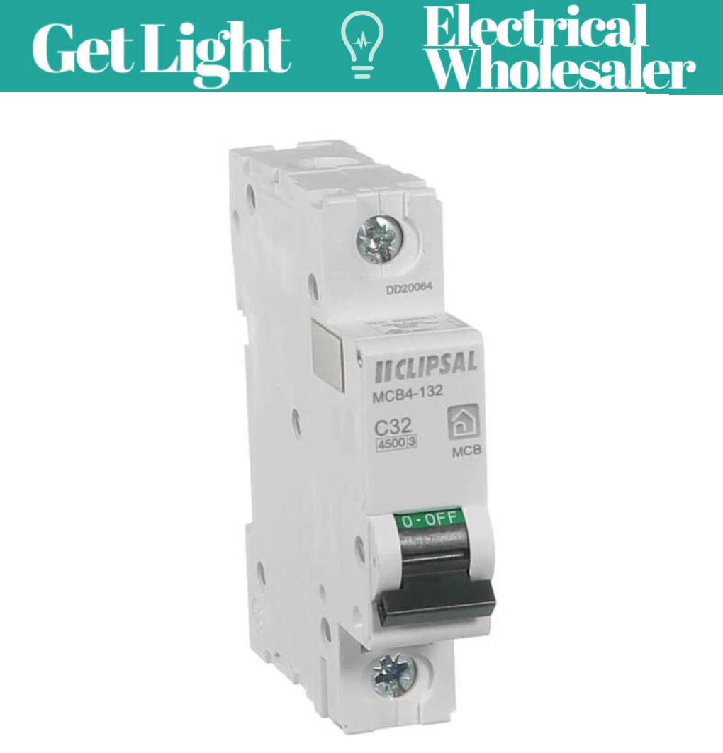 Clipsal by Schneider Electric 32amp Single Pole 4.5kA Circuit Breaker MCB4-132