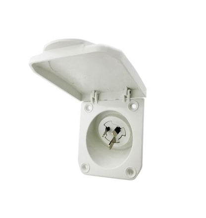 15A Power Inlet IP44 | White | Tesla (5 Year Warranty, SAA Approved)