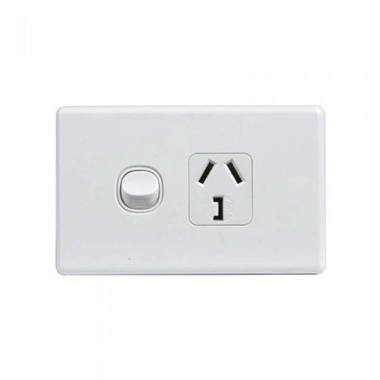 Tesla Single Power Point 32 Amp WHITE TESGP01/32
