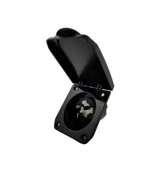 15A Power Inlet IP44 | Black | Tesla (5 Year Warranty, Australian Approved)