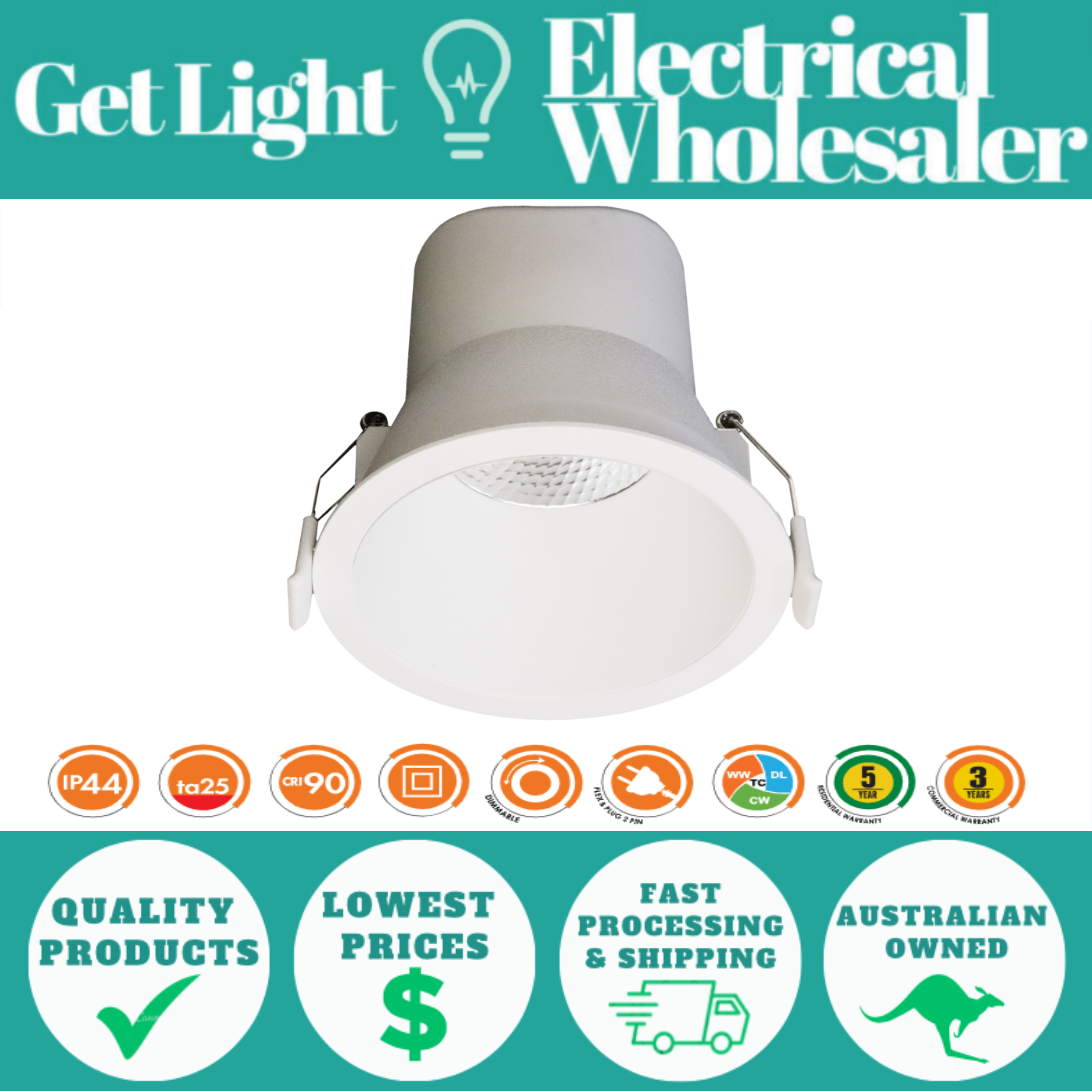 10 PACK - SAL S9068TC/WH Coolum Plus 9W LED Tri-Colour Downlight dimmable LED