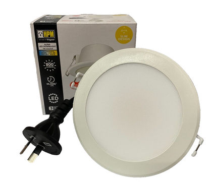 40 PACK - HPM DOWNLIGHT - LDLE90TRIWE Tri-Colour - LED - 90mm Cut Out Flex&Plug