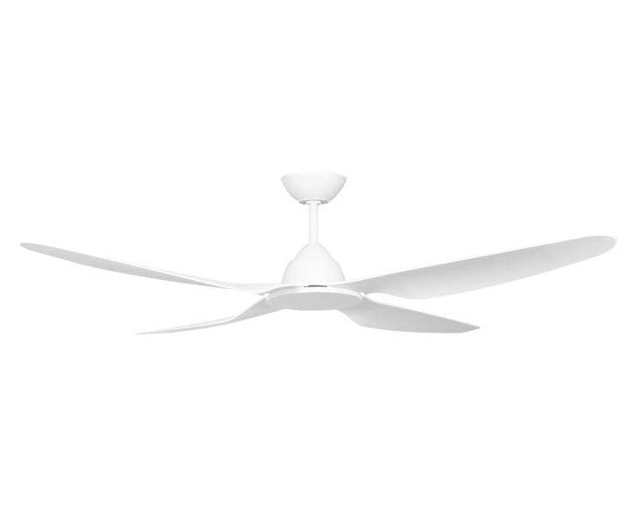 Deka Rondo II DC White 4 Blade Ceiling Fan 52"  Includes Remote & wall Control