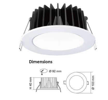 X 24 SAL 10W DIMMABLE LED DOWNLIGHT KIT S9041TC WH ECOGEM TRI COLOUR - BRAND NEW