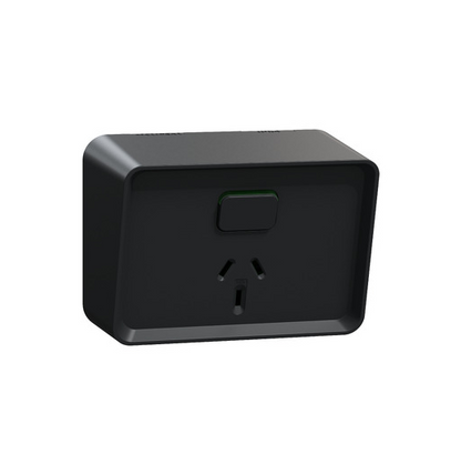 Clipsal Iconic Outdoor Single Weatherproof Powerpoint Black | O3015-BK