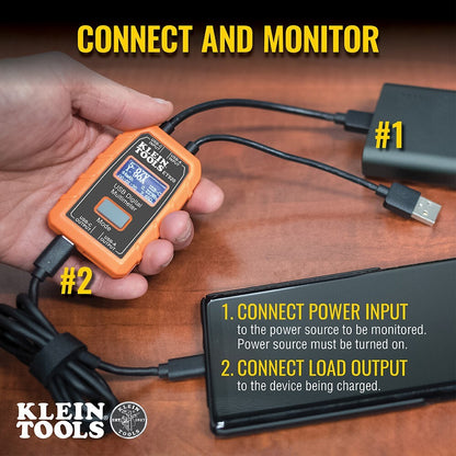 KLEIN TOOLS ET920 USB-A USB-C Digital Voltage Current Power Meter