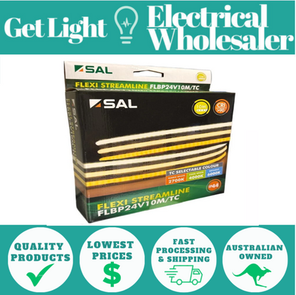 SAL Flexi Streamline 24V Tri-Colour LED Strip Kit 10mtr - FLBP24V10M/TC