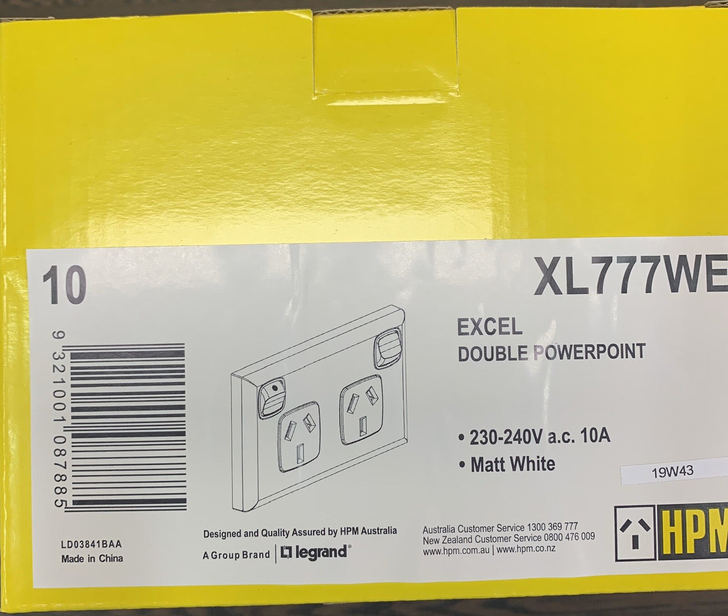 x 10 HPM EXCEL DOUBLE POWERPOINT HPM XL777WE.  WHITE COLOUR